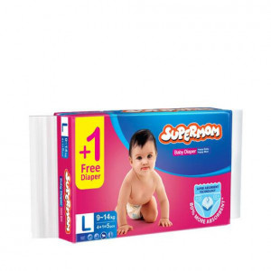 Supermom Baby Diaper L (9 - 14kg) 5pcs