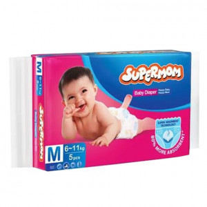 Supermom Baby Diaper M-5 Pcs(6-11)Kg