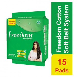 Freedom Belt System Sanitary Napkin 15 pads