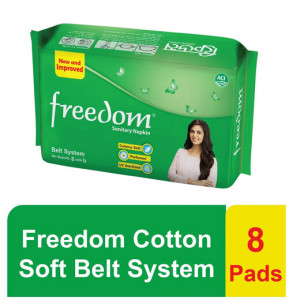 Freedom belt system sanitary napkin 8 pads