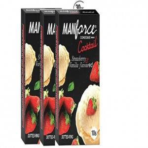 Manforce Strawberry and vanilla Flavoured Condom