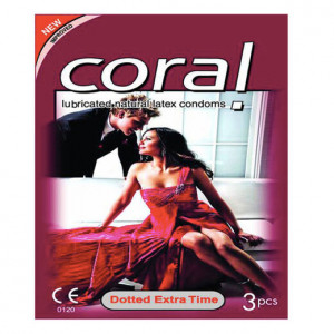 Coral Dotted Extra Time Condom