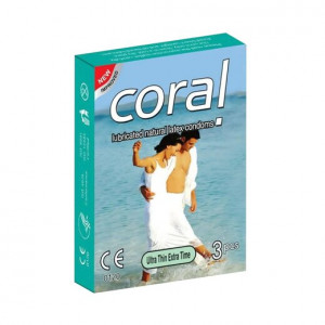 Coral Ultra Thin Extra Time Condom